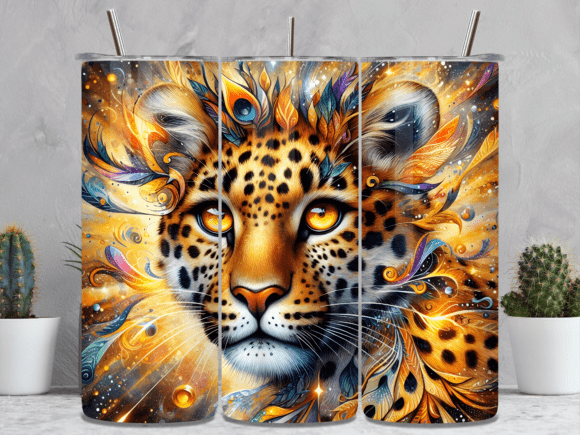 Download Leopard and Cub Artistic Tumbler Wrap - Premium Resources