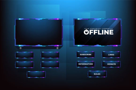 Download Live Gaming Overlay Decoration Vector - Live Collection