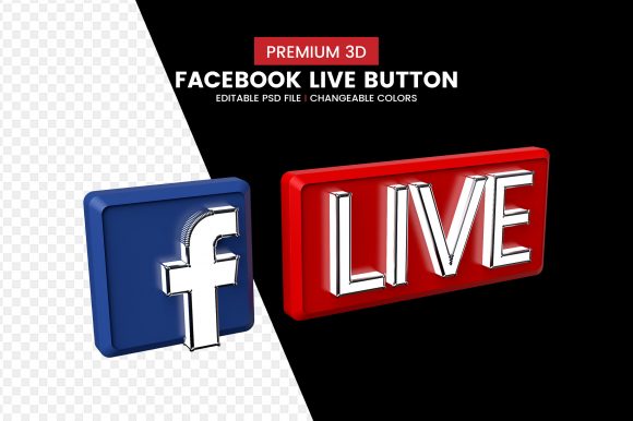 Download Facebook 3d Live Streaming Button Icon - Live Collection