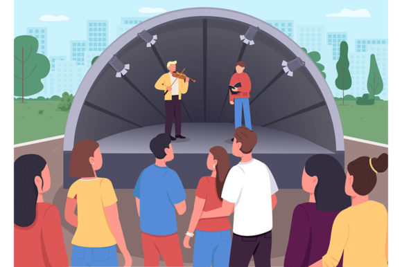 Download Live Music Concert Flat Illustration - Live Collection