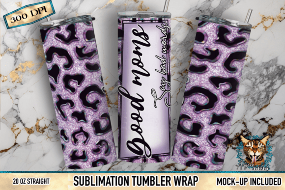 Download Purple Glitter Leopard Tumbler Wrap - Purple Collection
