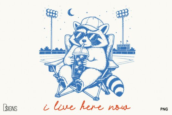 Download I Live Here Now Baseball Raccoon Coffee - Live Collection
