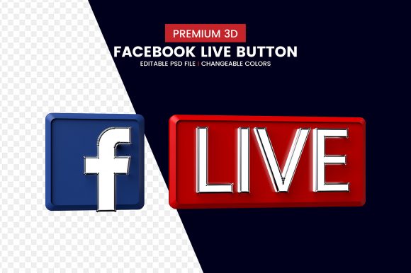 Download 3d Facebook Live Streaming Button Icon - Live Collection