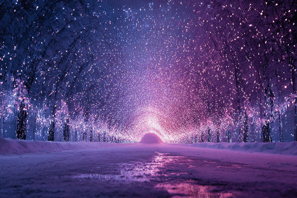 Download Purple Winter Light Tunnel - Purple Collection