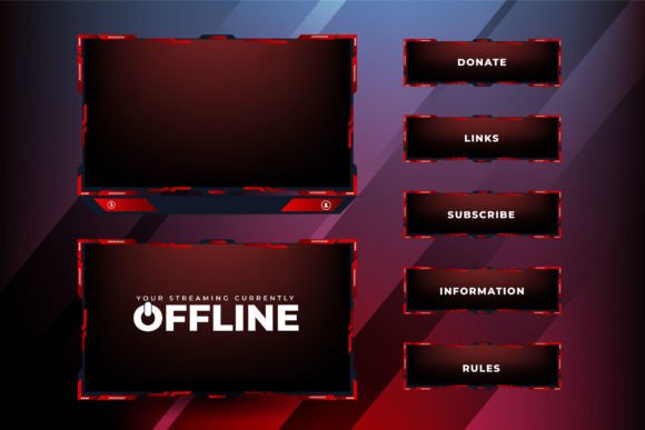 Download Live Gaming Overlay Screen Panel Vector - Live Collection